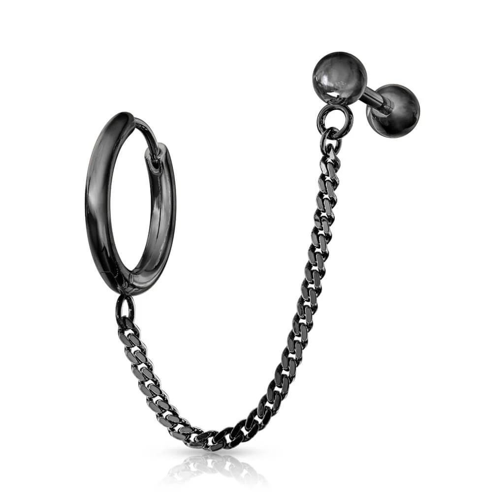 Ohrring Kette Barbell Clicker - Image 4