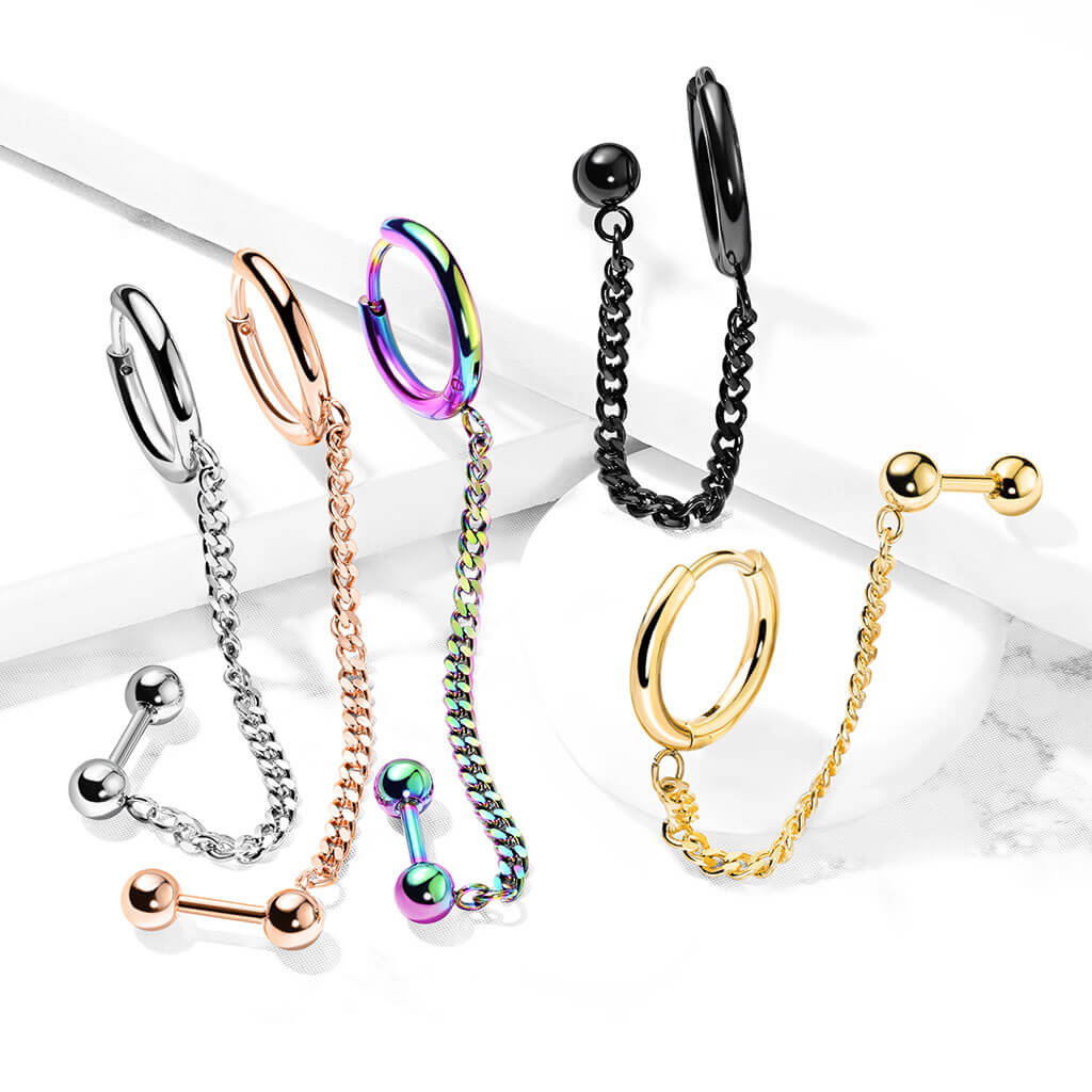 Ohrring Kette Barbell Clicker - Image 9