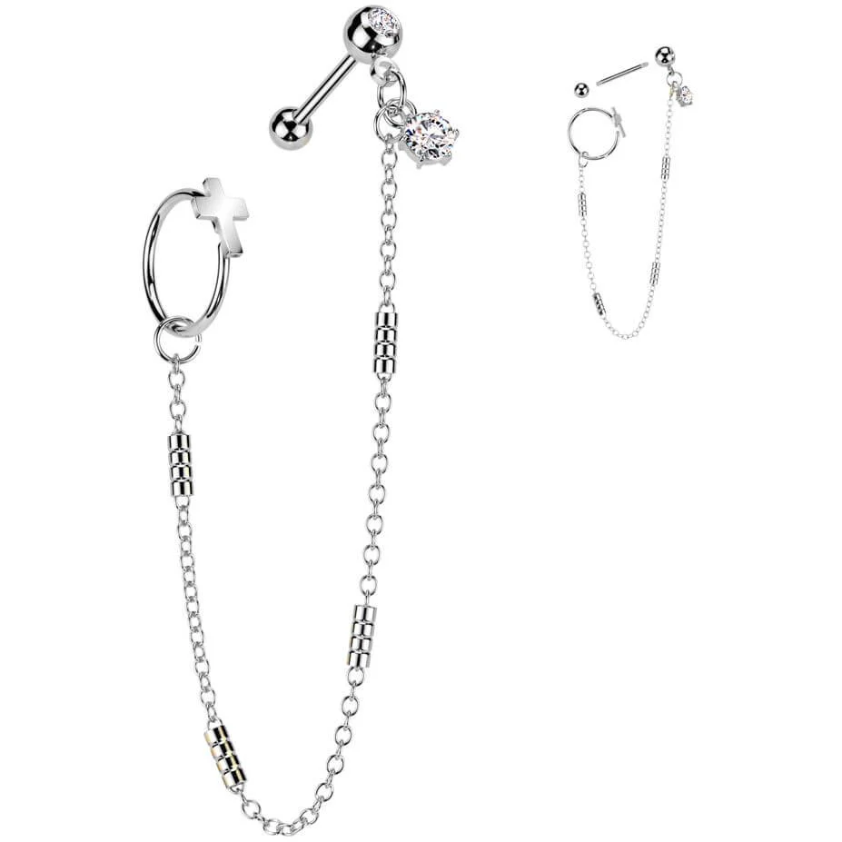 Vorteilspack Barbell Kette Kreuz Ring - Image 3