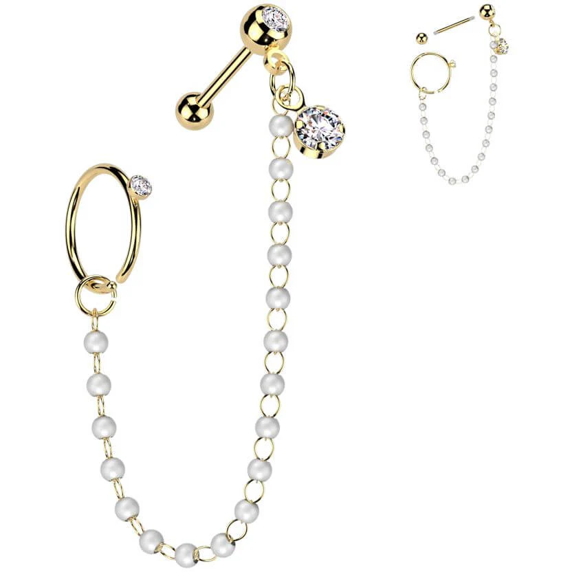 Vorteilspack Barbell Perle Kette Ring - Image 2