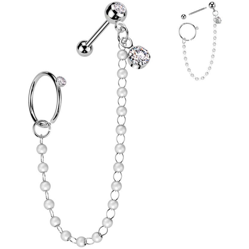Vorteilspack Barbell Perle Kette Ring - Image 3