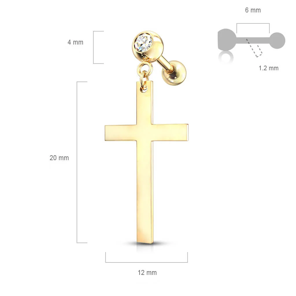 Barbell Kreuz beweglich Zirkonia - Image 3