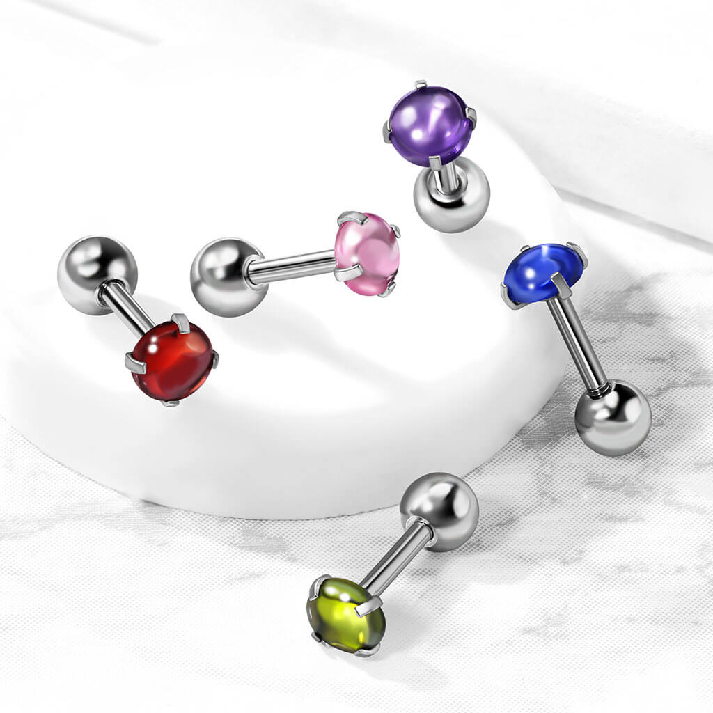 Barbell Zirkonia Cabochon Schliff - Image 8