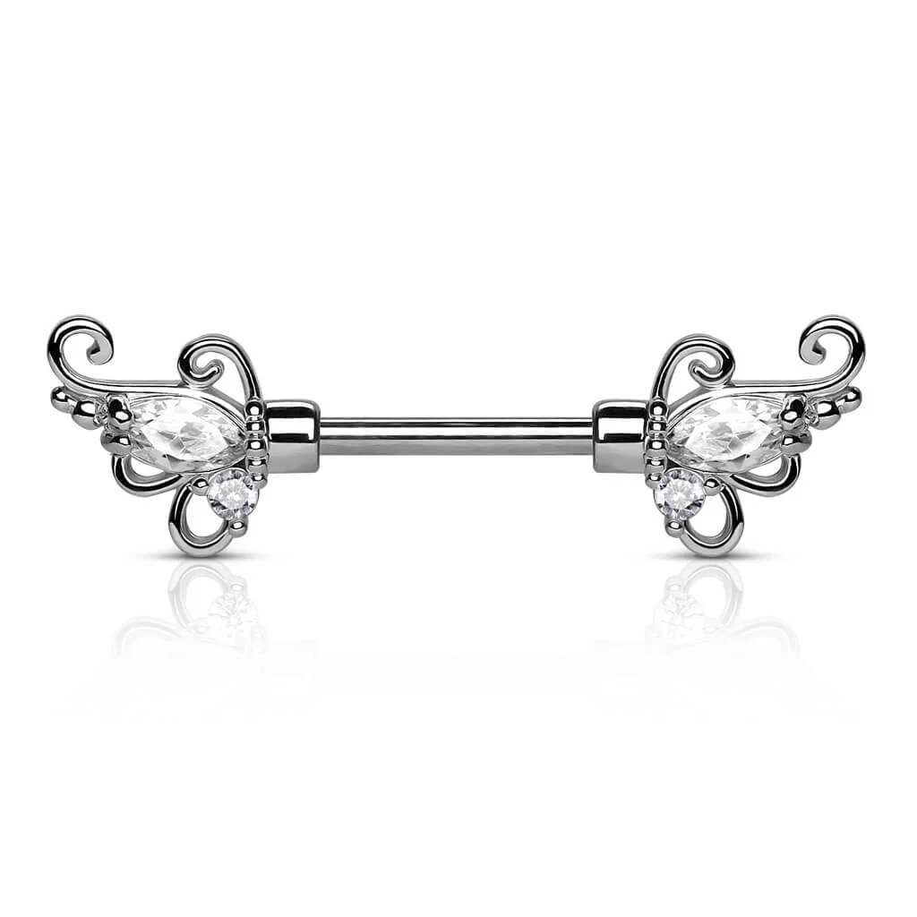 Nippelpiercing Flügel Zirkonia - Image 2