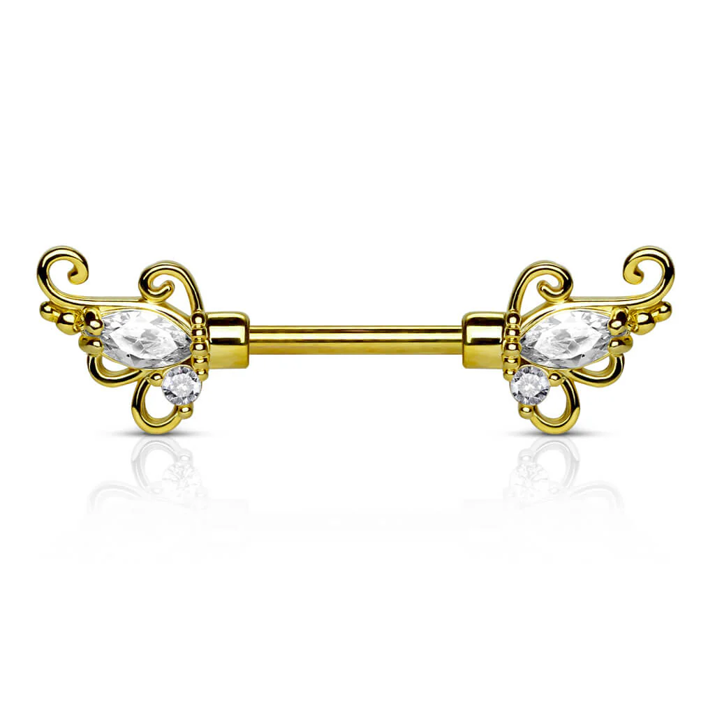 Nippelpiercing Flügel Zirkonia - Image 3