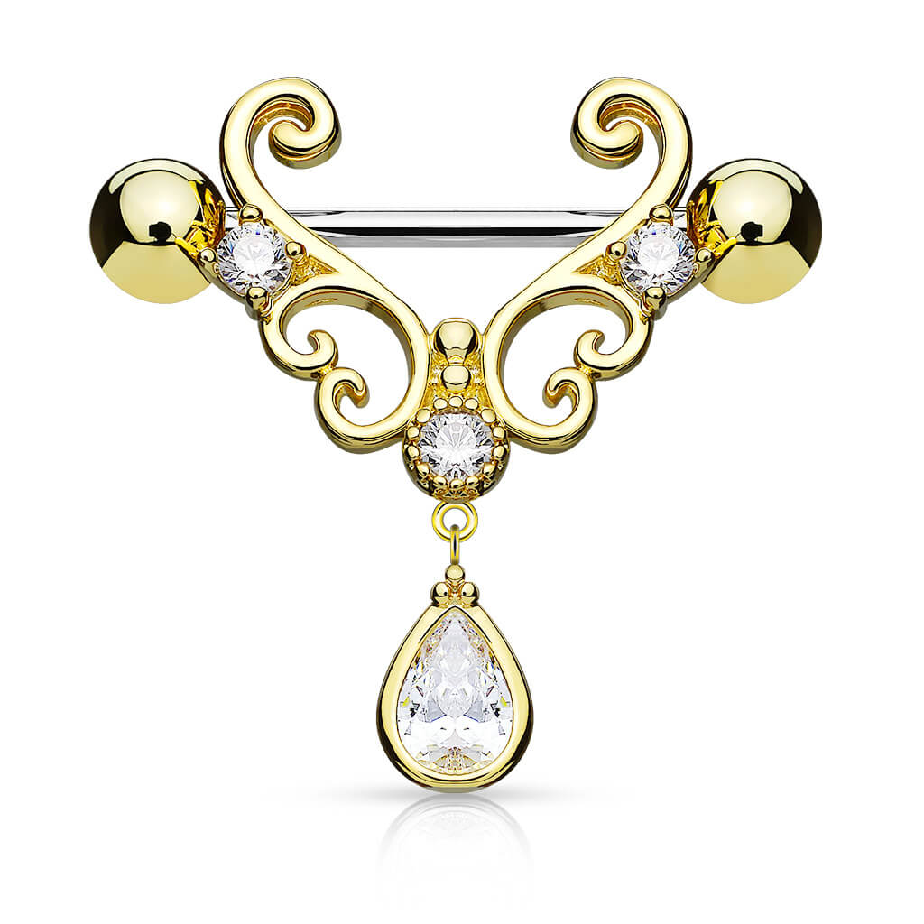Nippelpiercing Herz Zirkonia - Image 3