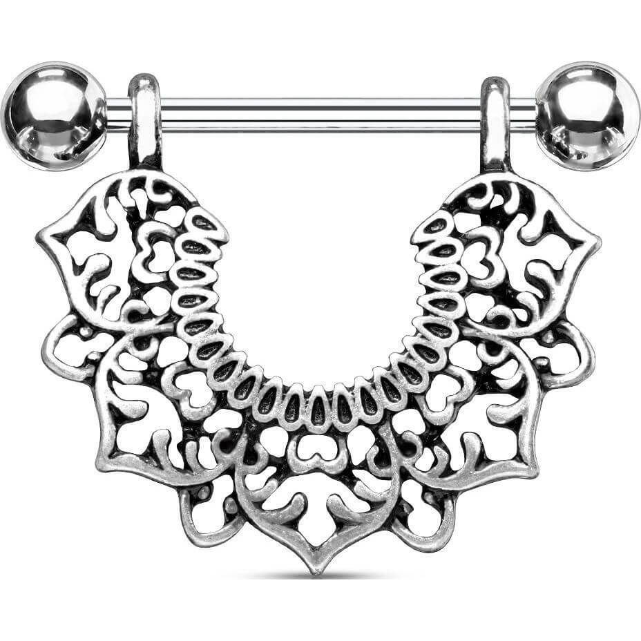 Nippelpiercing Blumenkranz beweglich