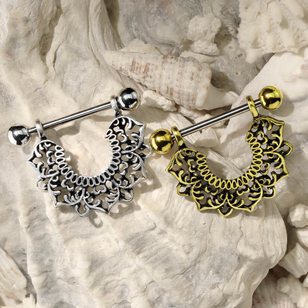 Nippelpiercing Blumenkranz beweglich - Image 5