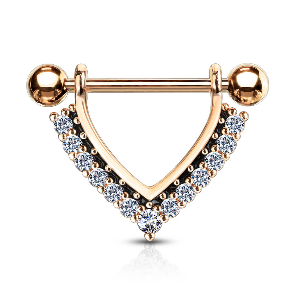 Nippelpiercing Kranz Dreieck beweglich Zirkonia - Image 8