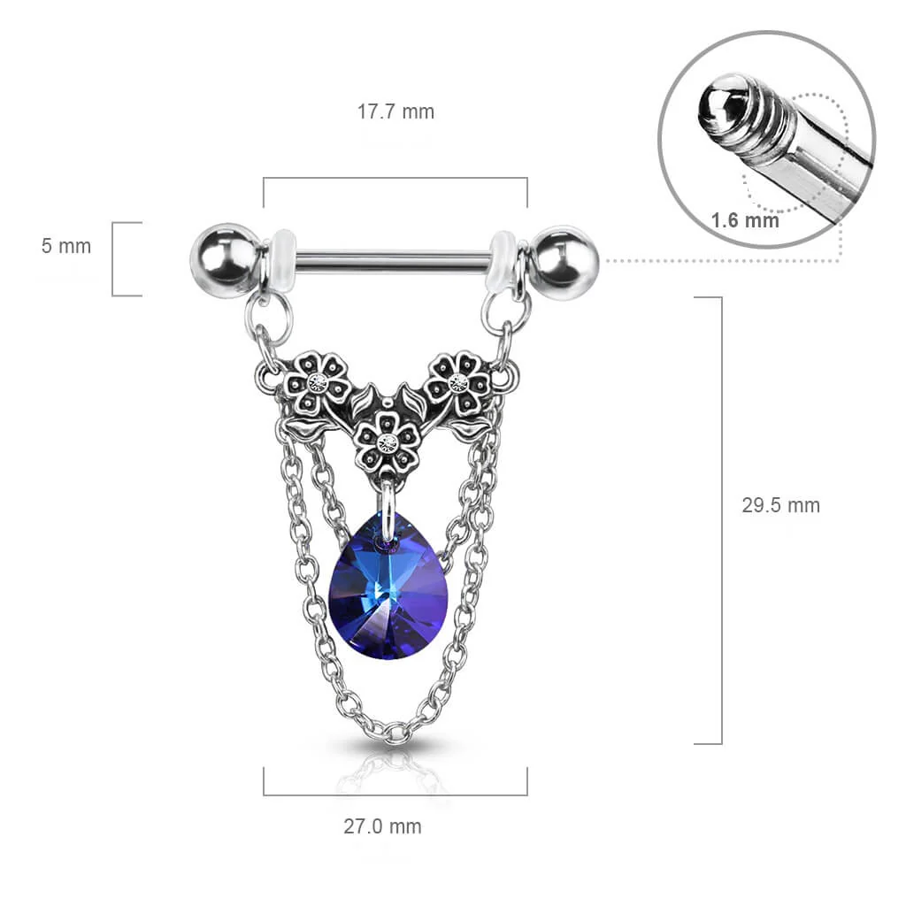 Nippelpiercing Ketten beweglich Zirkonia - Image 3