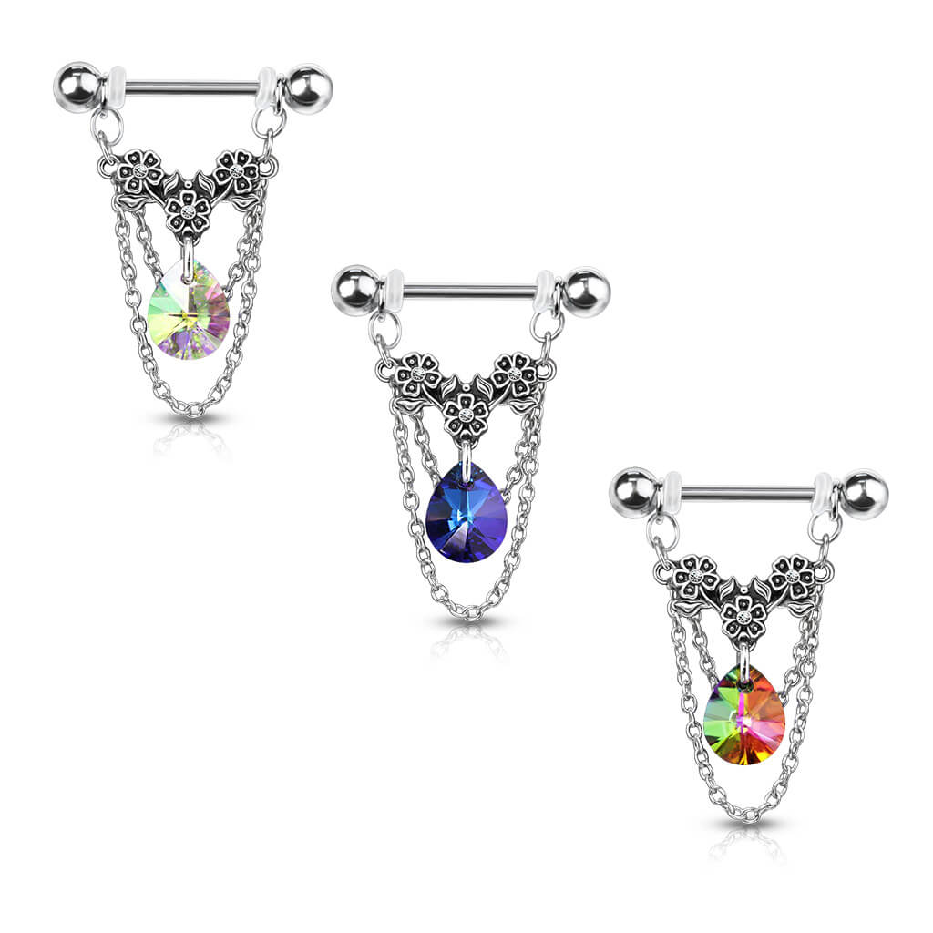Nippelpiercing Ketten beweglich Zirkonia - Image 5
