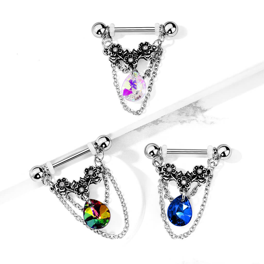 Nippelpiercing Ketten beweglich Zirkonia - Image 6