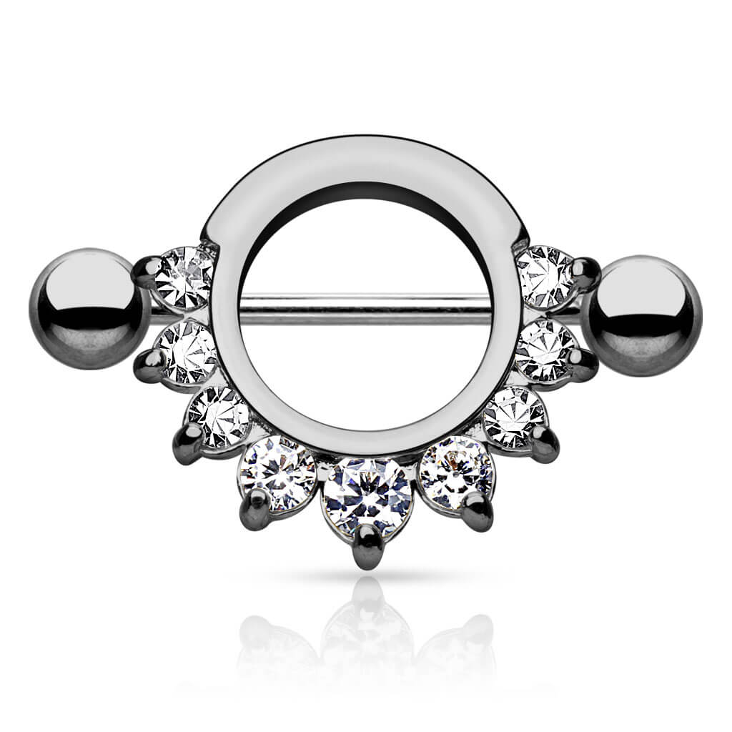Nippelpiercing Zirkonia Rund - Image 3