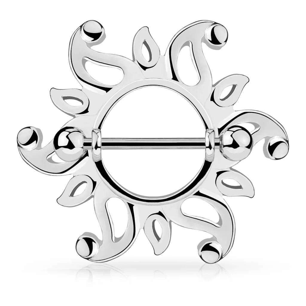 Nippelpiercing Sonne Tribal - Image 4