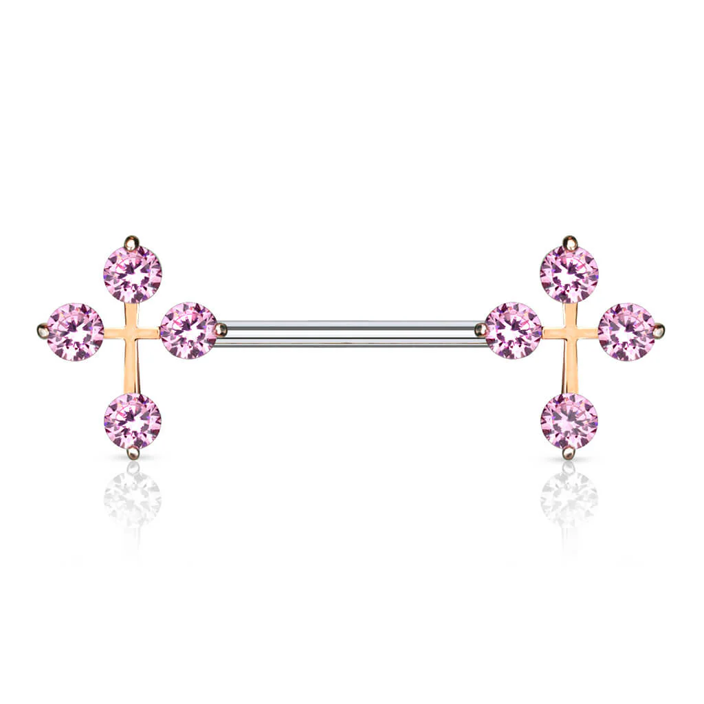 Nippelpiercing Kreuz Zirkonia - Image 9