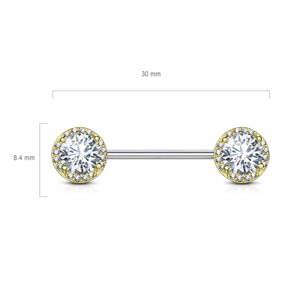 Nippelpiercing Zirkonia Rund - Image 3