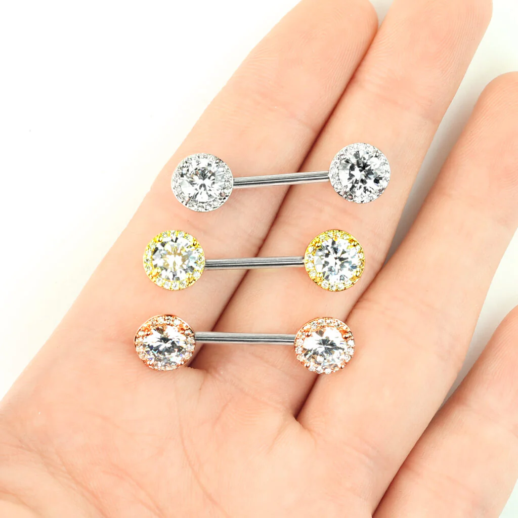 Nippelpiercing Zirkonia Rund - Image 6