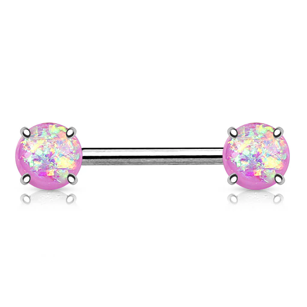 Nippelpiercing Opal Silber - Image 2