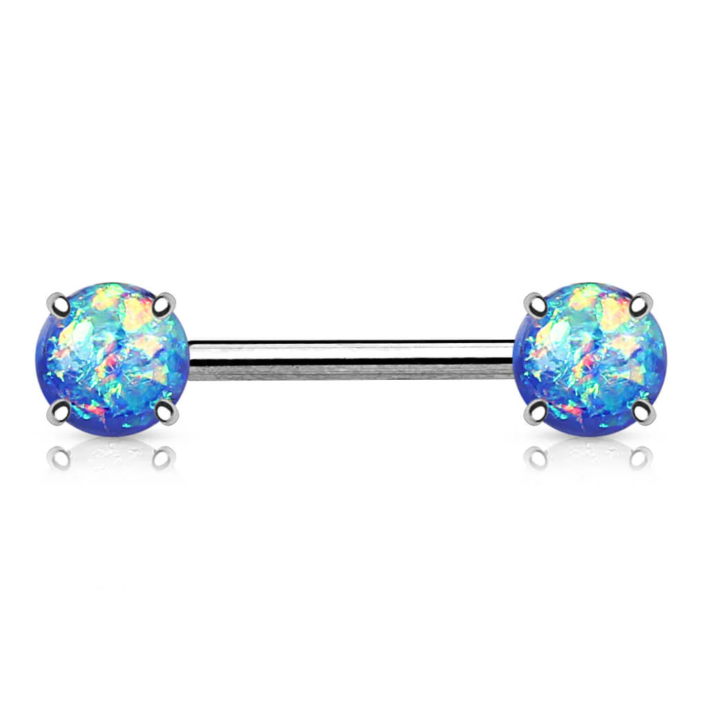 Nippelpiercing Opal Silber - Image 3