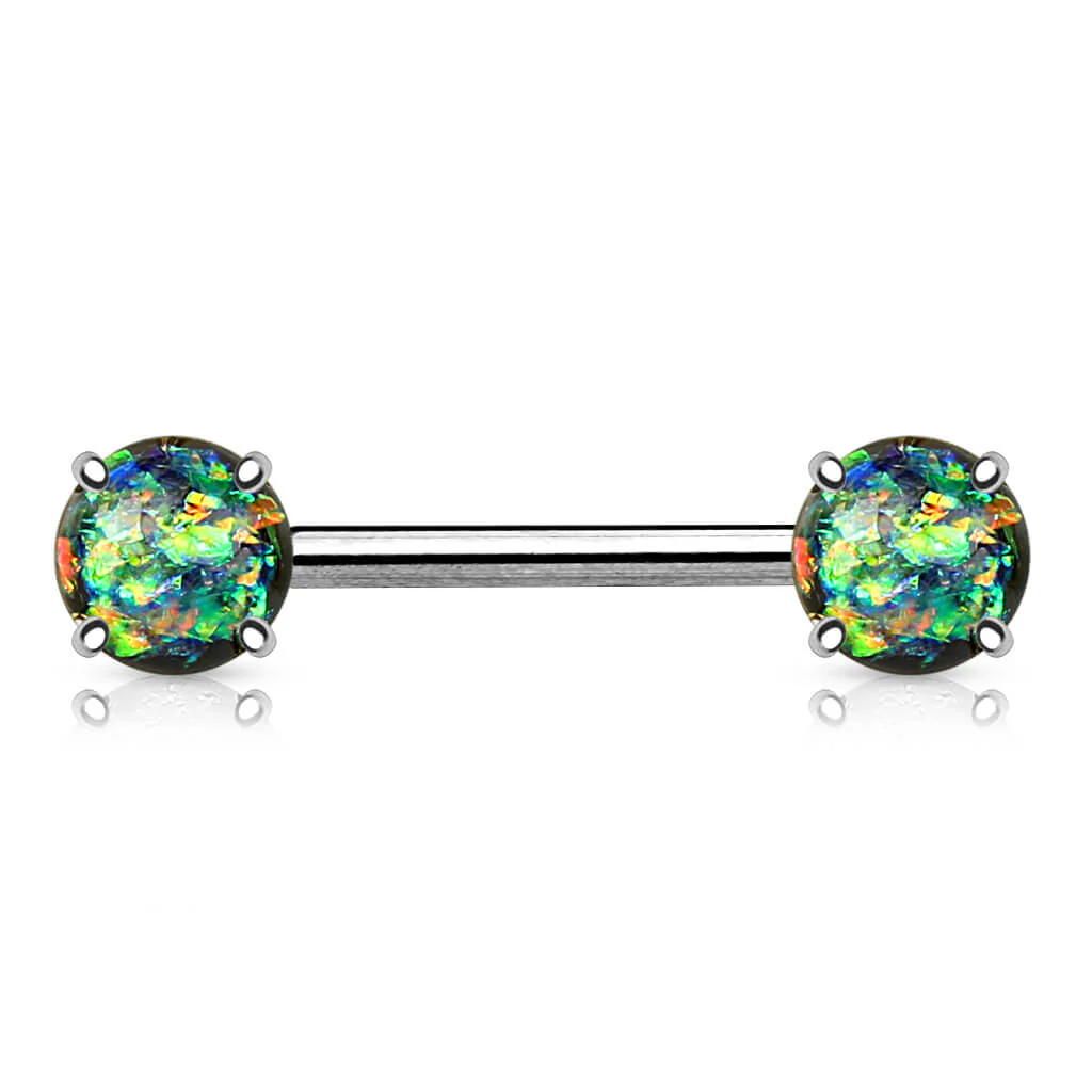 Nippelpiercing Opal Silber - Image 4