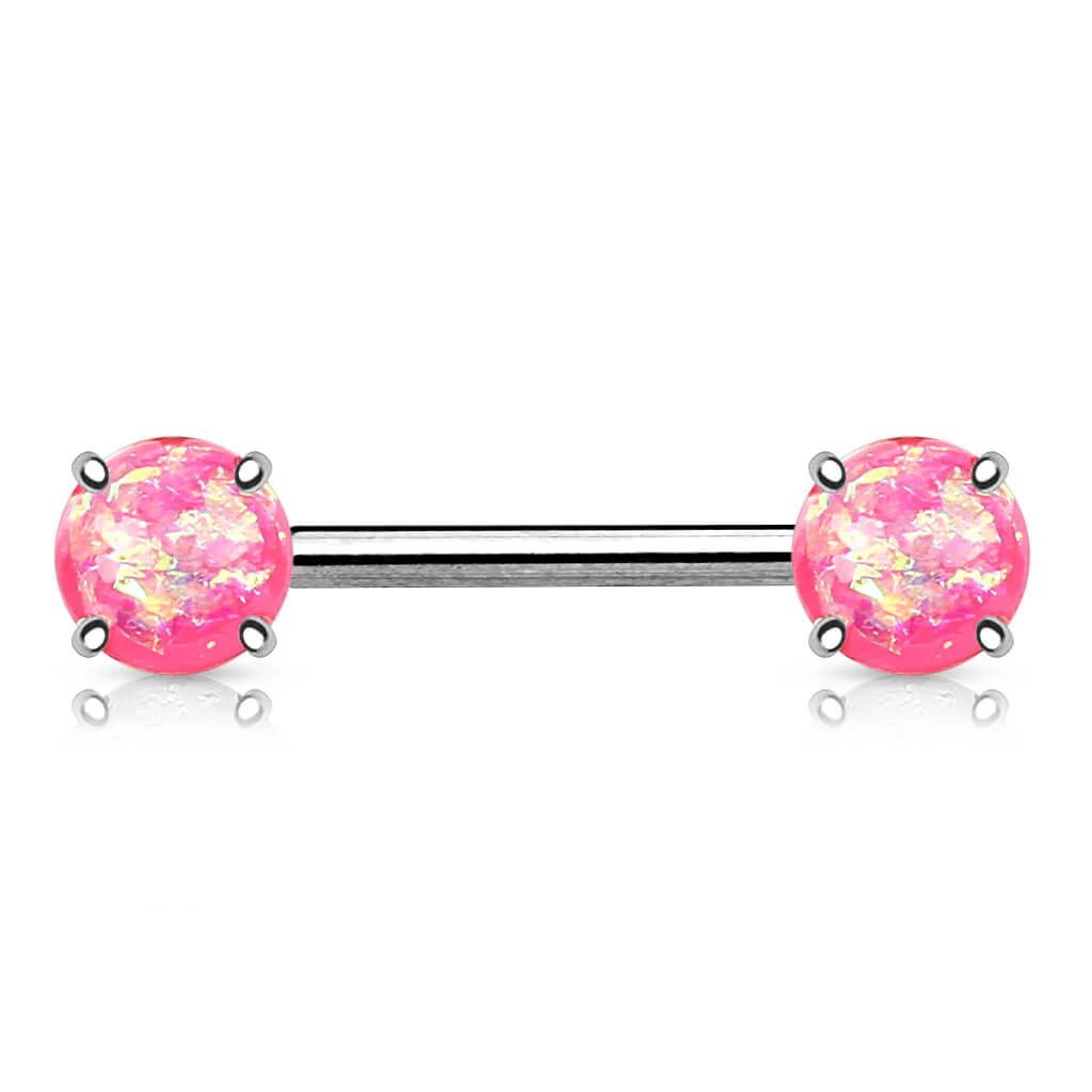 Nippelpiercing Opal Silber - Image 5