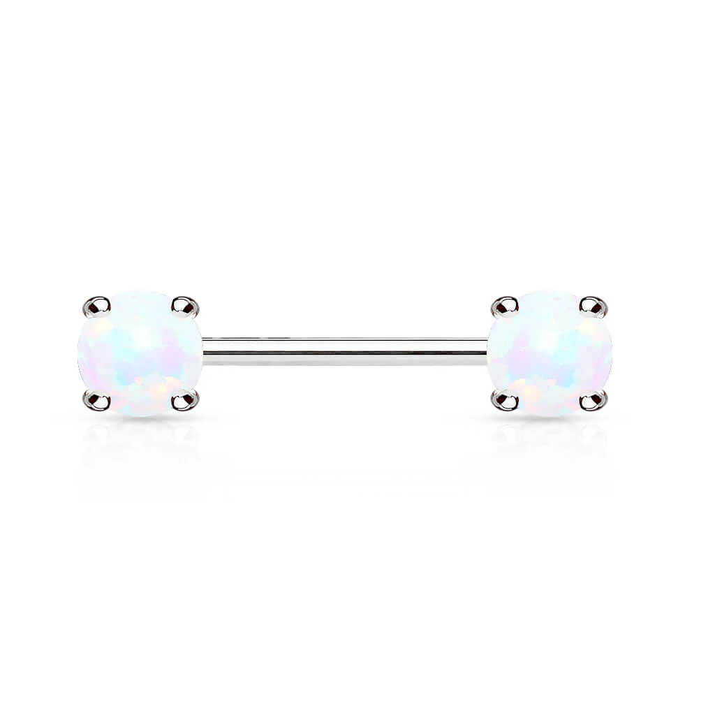 Nippelpiercing Opal Silber - Image 3
