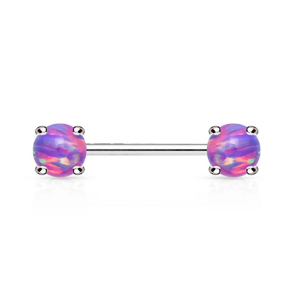 Nippelpiercing Opal Silber - Image 4