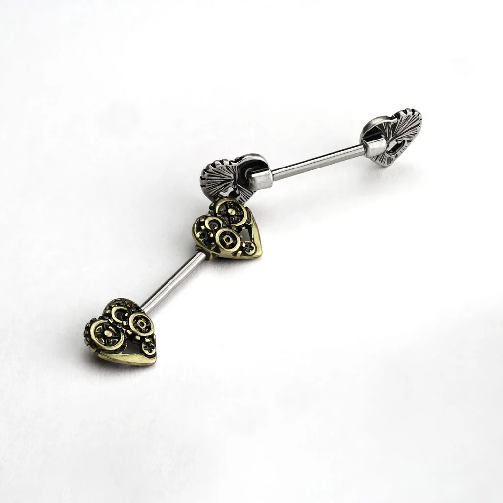 Nippelpiercing Herz Steampunk - Image 3