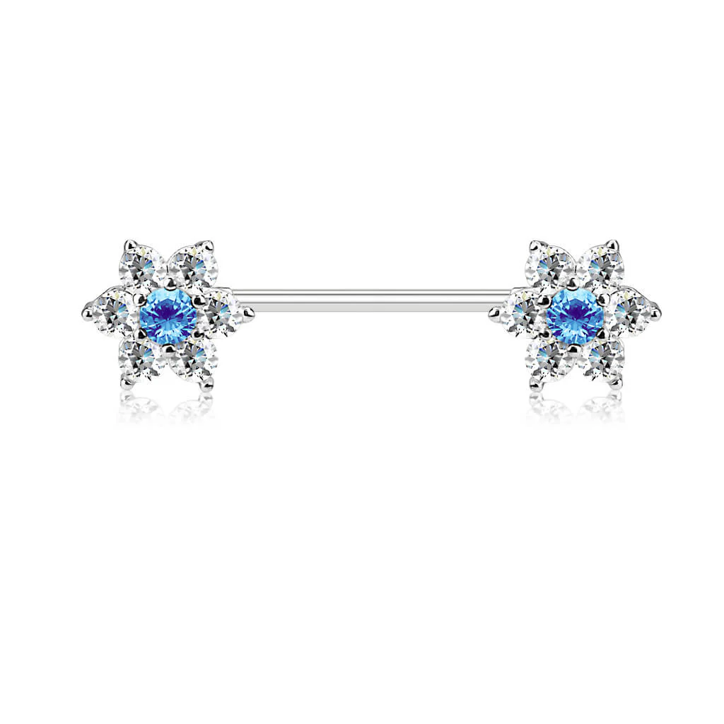 Nippelpiercing Blume Zirkonia - Image 4