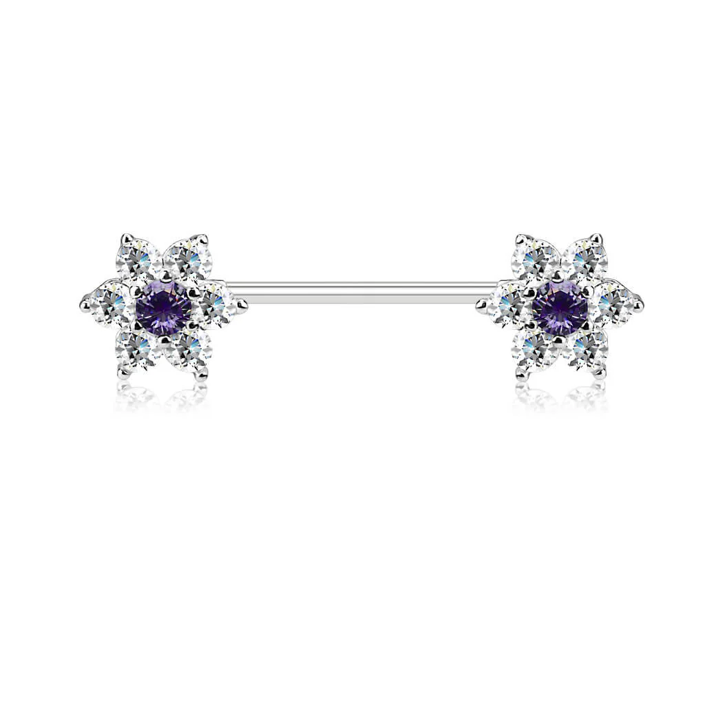 Nippelpiercing Blume Zirkonia - Image 5