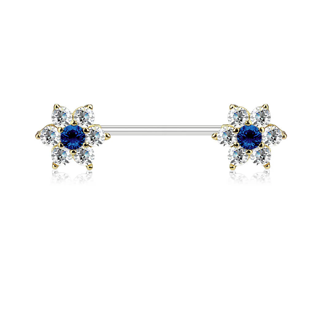 Nippelpiercing Blume Zirkonia - Image 6
