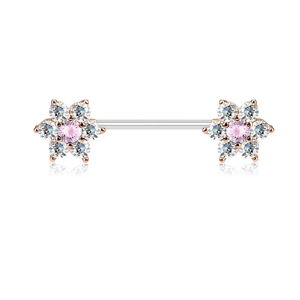 Nippelpiercing Blume Zirkonia - Image 7