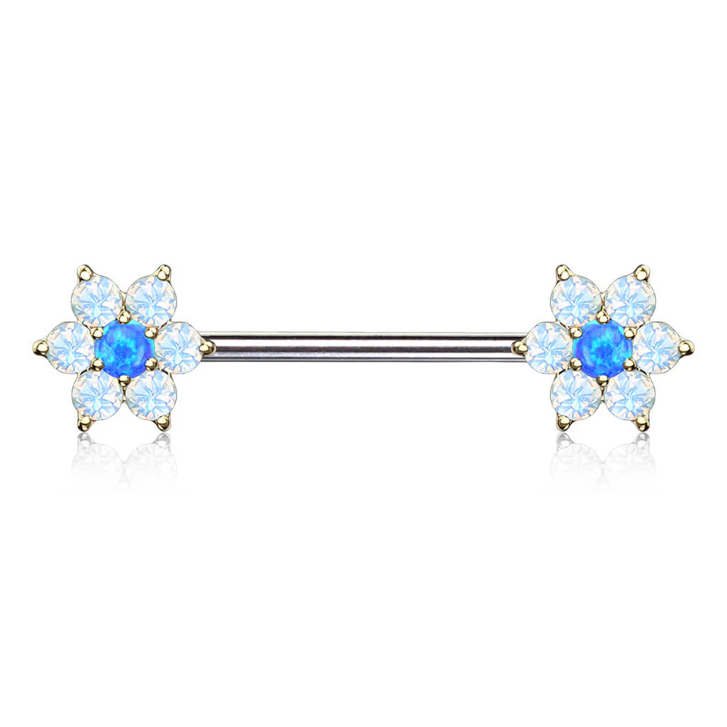 Nippelpiercing Blume Opal - Image 2