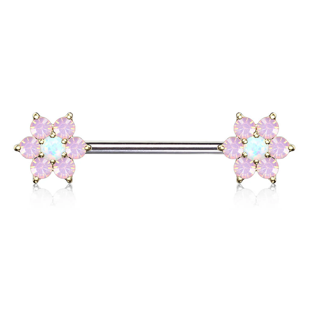 Nippelpiercing Blume Opal - Image 4