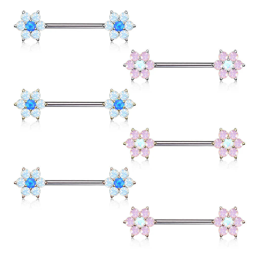 Nippelpiercing Blume Opal - Image 5