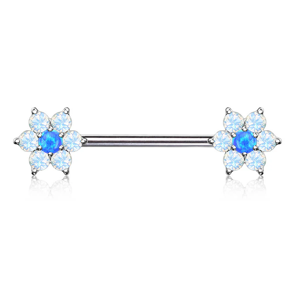 Nippelpiercing Blume Opal - Image 6