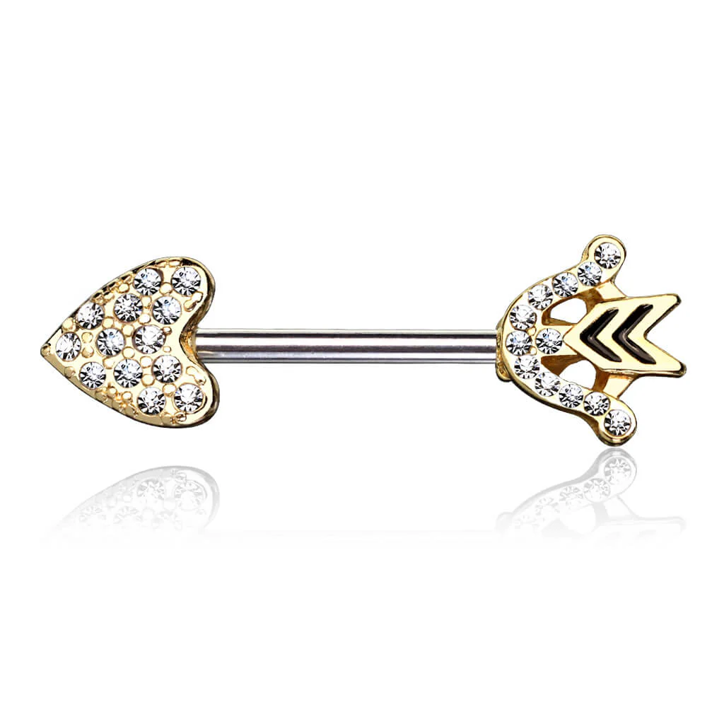 Nippelpiercing Herzpfeil Zirkonia - Image 4