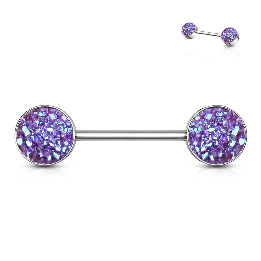 Nippelpiercing Glänzender Synthetik Stein - Image 2