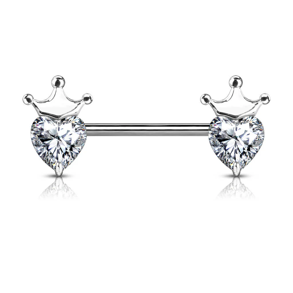 Nippelpiercing Herz Krone - Image 2