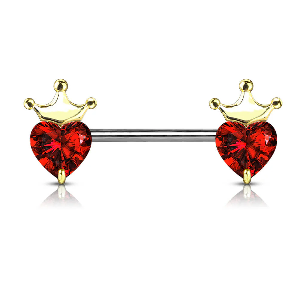 Nippelpiercing Herz Krone - Image 4