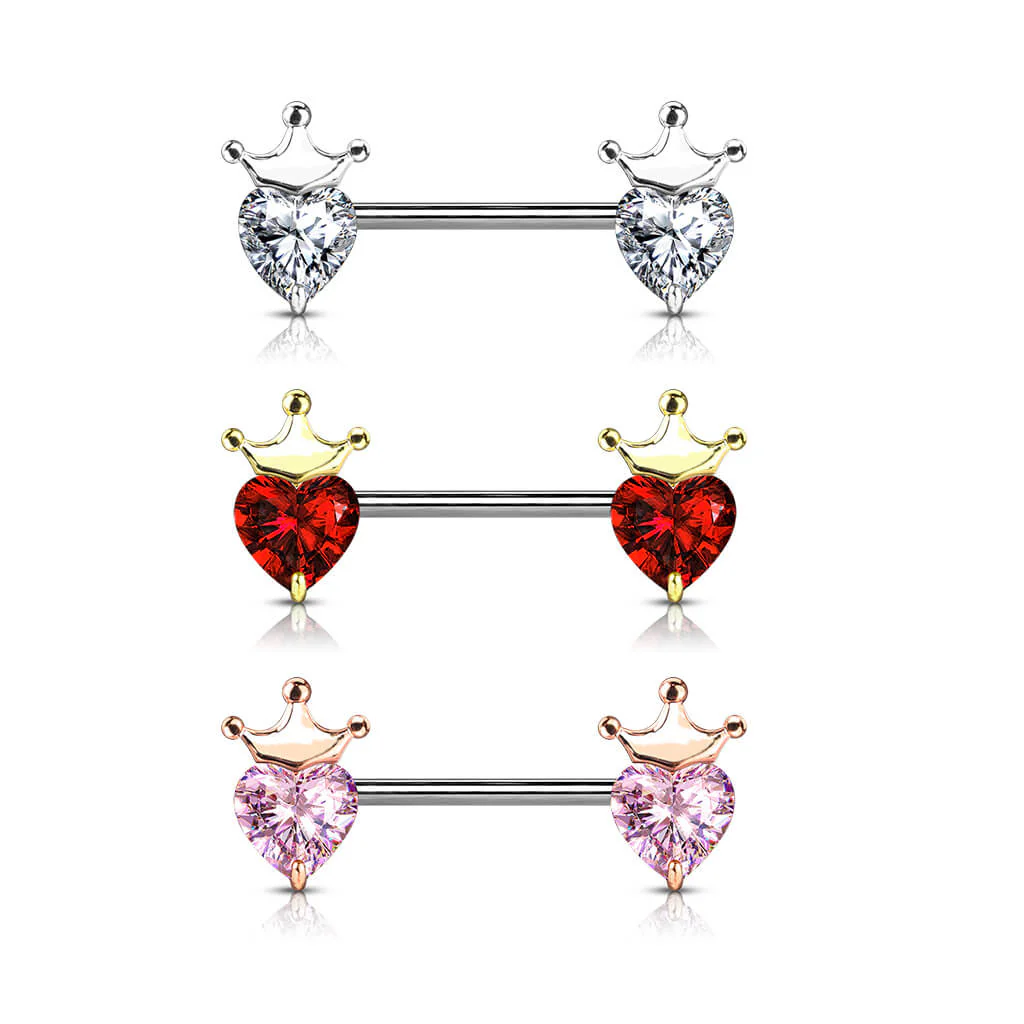 Nippelpiercing Herz Krone - Image 5