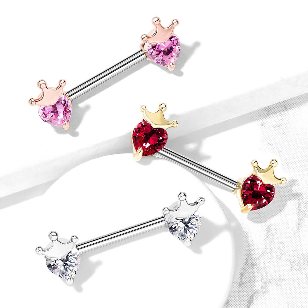 Nippelpiercing Herz Krone - Image 6