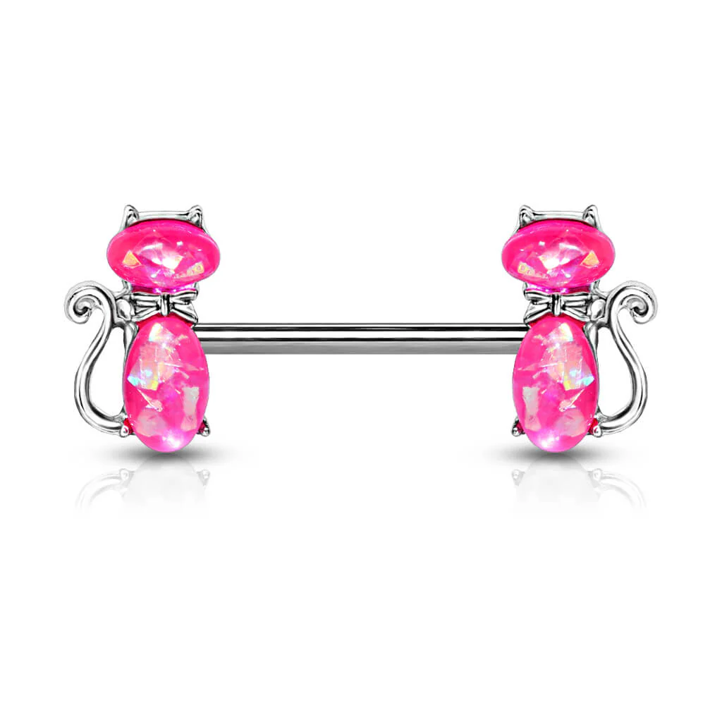 Nippelpiercing Katzen Opal - Image 2