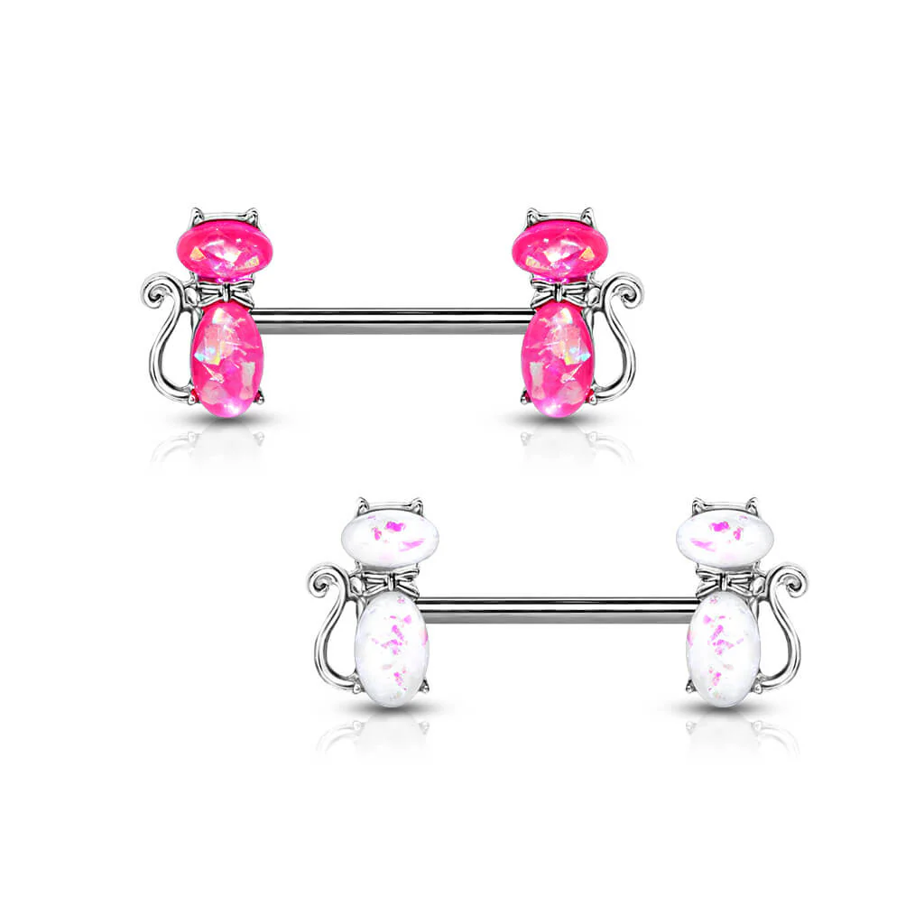 Nippelpiercing Katzen Opal - Image 4