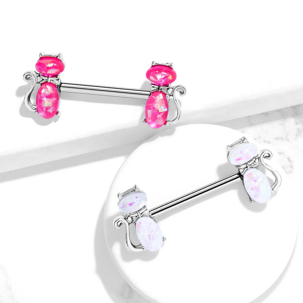 Nippelpiercing Katzen Opal - Image 5