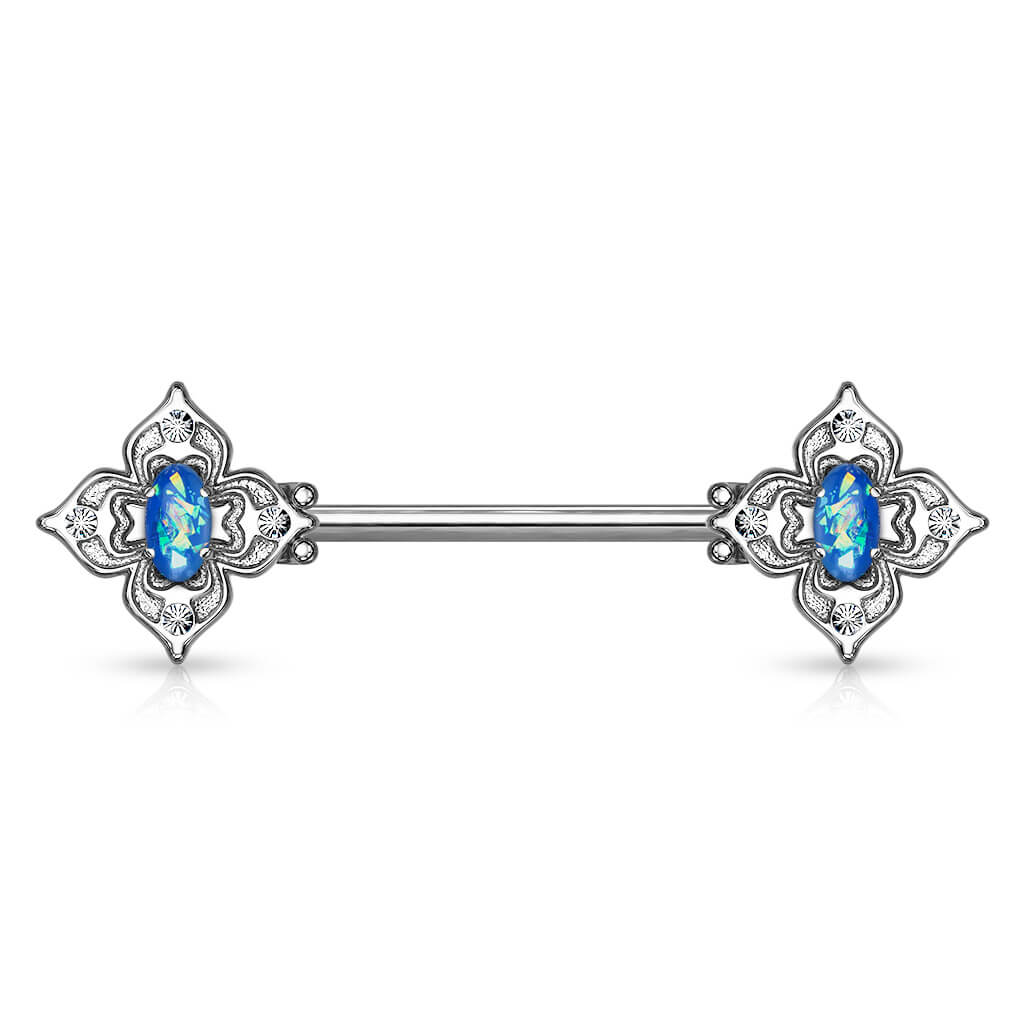 Nippelpiercing Blume Zirkonia Opal - Image 2
