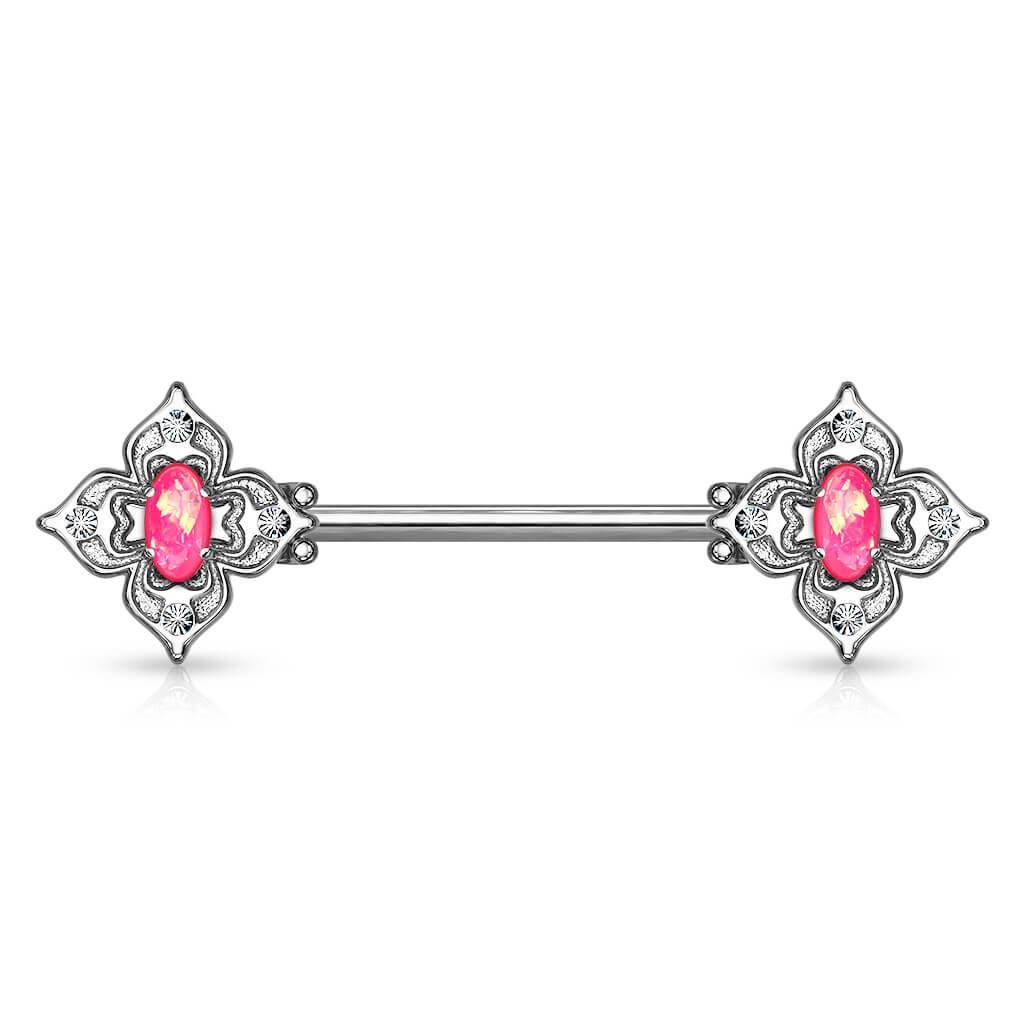 Nippelpiercing Blume Zirkonia Opal - Image 8