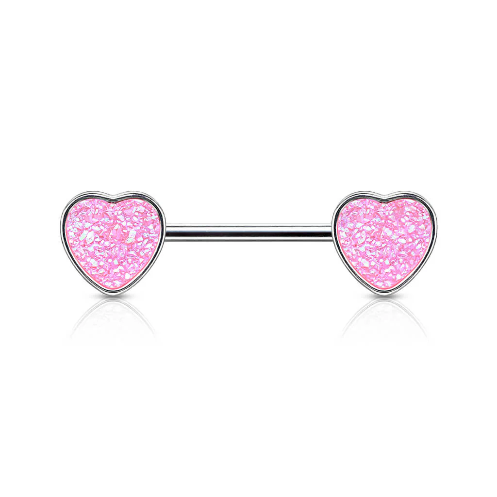 Nippelpiercing Herz Glänzender Synthetik Stein - Image 4