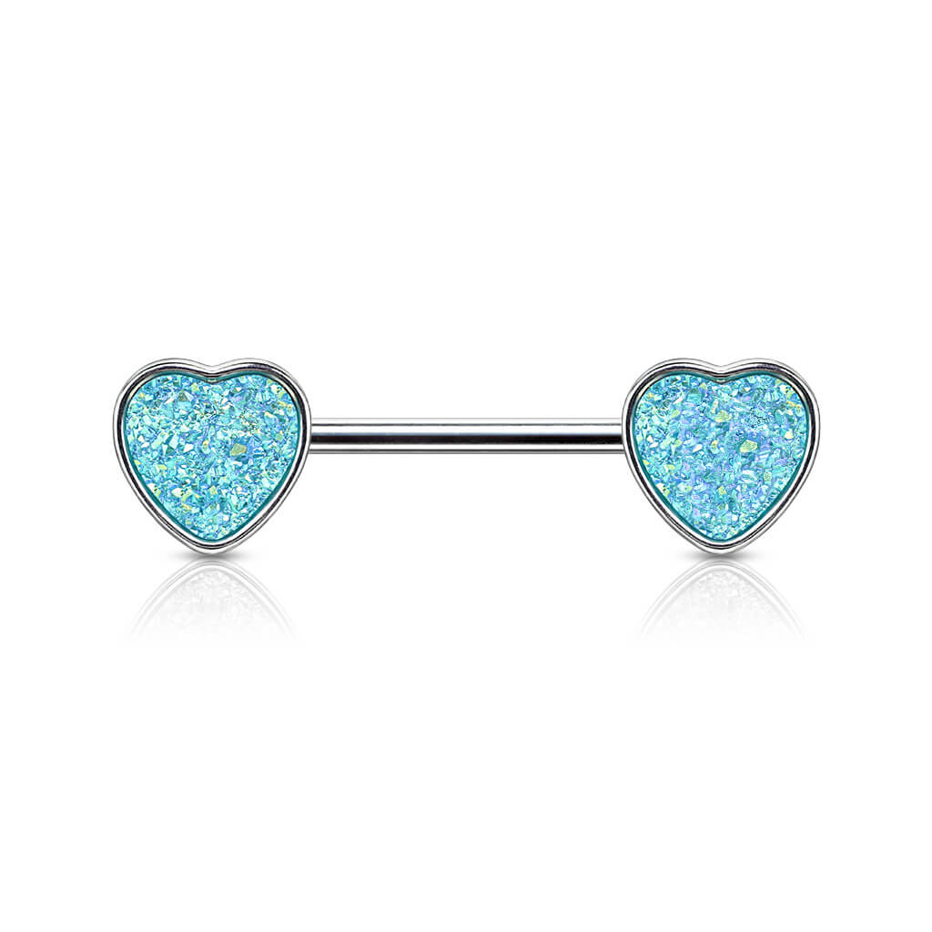 Nippelpiercing Herz Glänzender Synthetik Stein - Image 7
