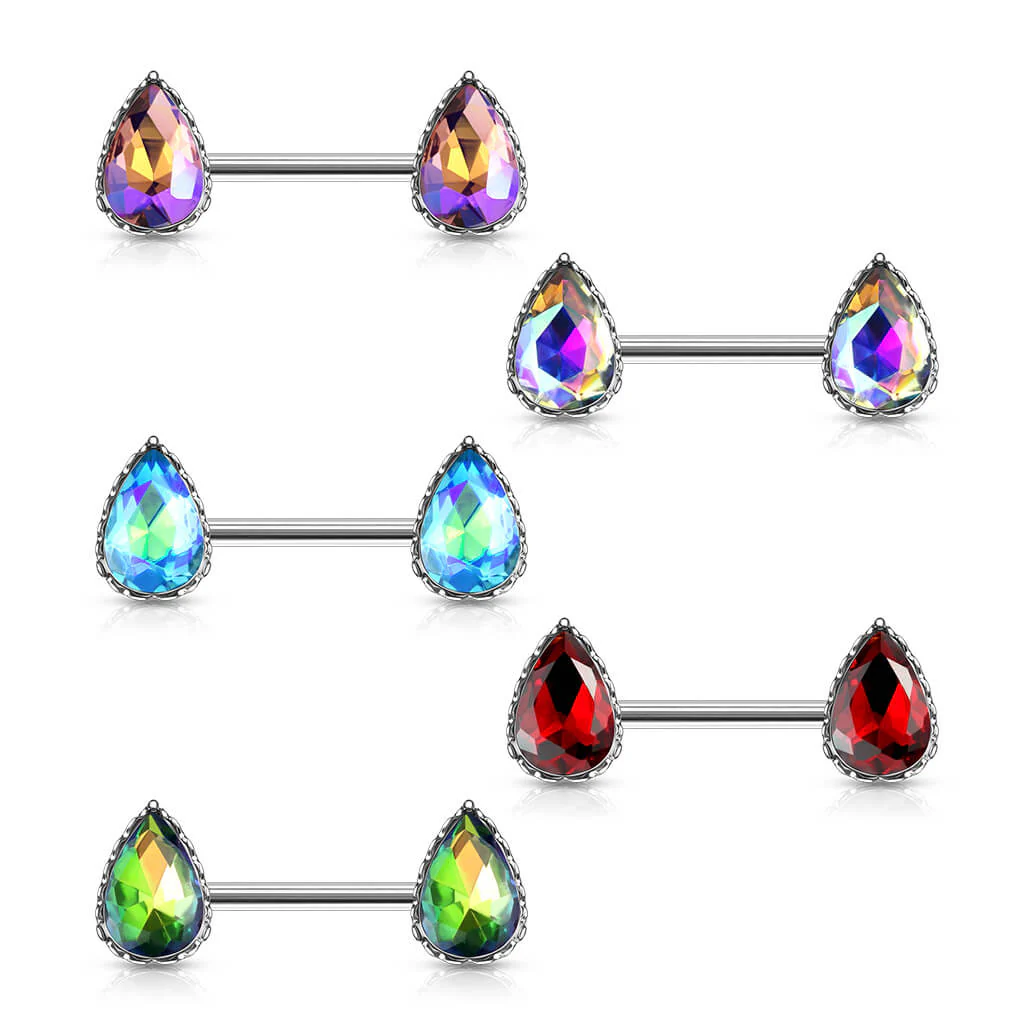 Nippelpiercing Tropfen Zirkonia - Image 5